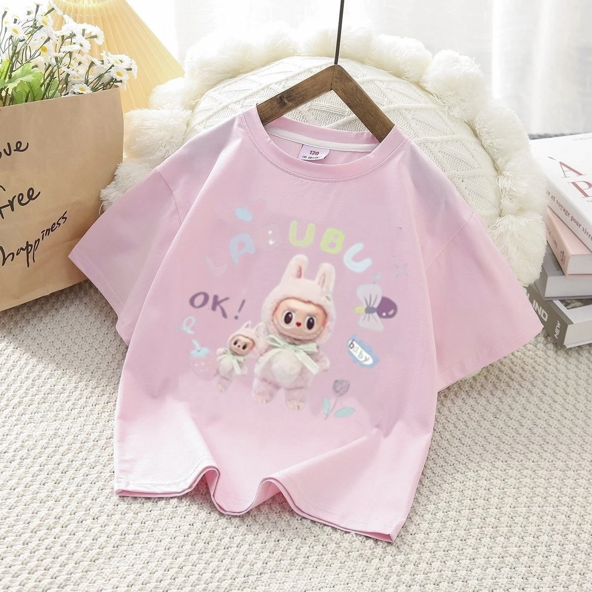 Cartoon Plush Anime Children's Printed T-shirt 2-12-year-old Boys and Girls Popular T-shirt Summer Fun Top Kids - Image 6