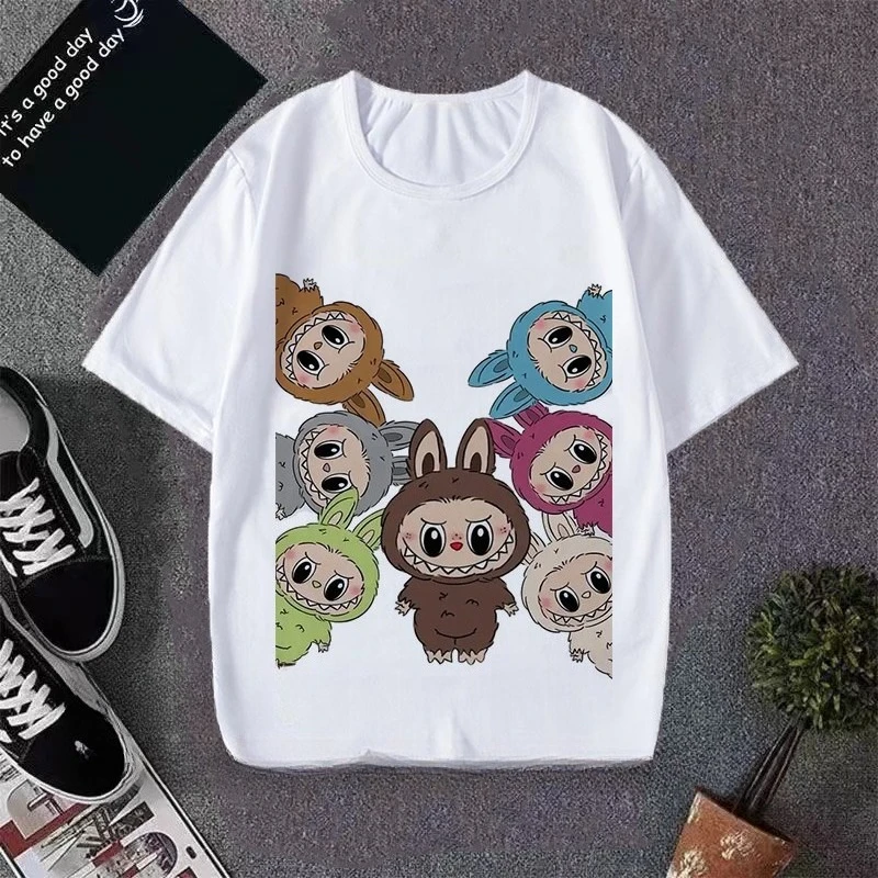2025 Rabub Short-sleeved Men's and Women's T-shirts Funny Cute Funny Boys and Girls Tops Half-sleeved T Summer - Image 4