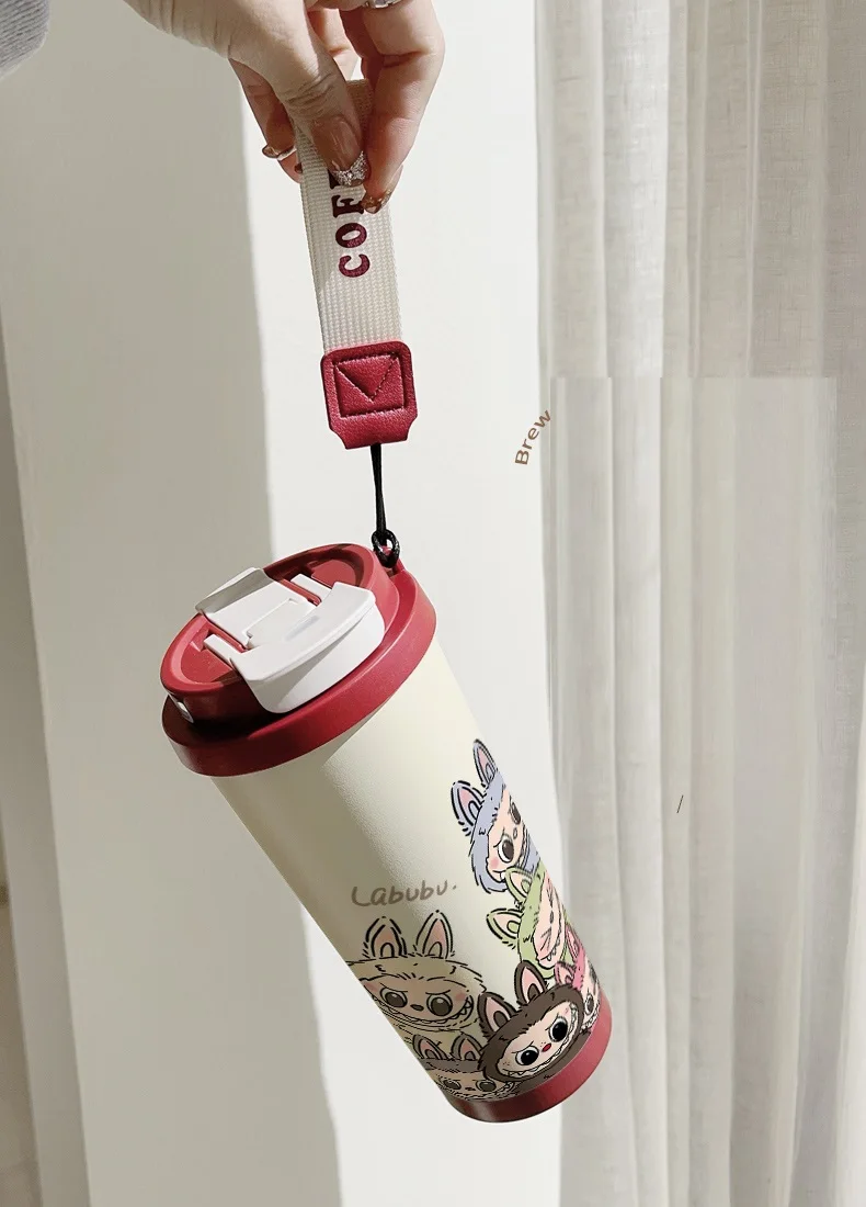 New 530ml 316stainless steel insulated cup with straw and lid coffee mug large capacity car cup - Image 24