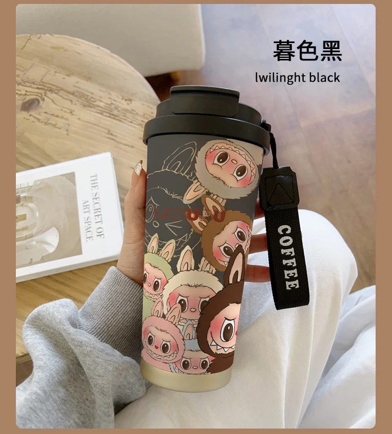 New 530ml 316stainless steel insulated cup with straw and lid coffee mug large capacity car cup - Image 30