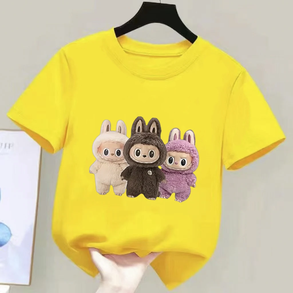 Cartoon Plush Anime Children's Printed T-shirt 2-12-year-old Boys and Girls Popular T-shirt Summer Fun Top Kids - Image 16
