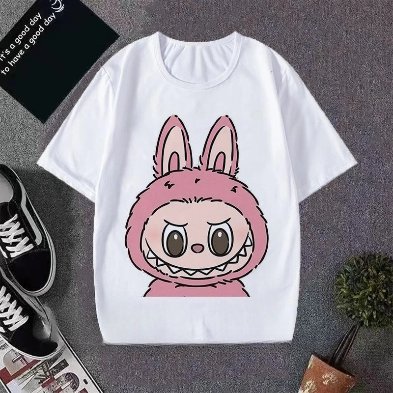 2025 Rabub Short-sleeved Men's and Women's T-shirts Funny Cute Funny Boys and Girls Tops Half-sleeved T Summer - Image 2