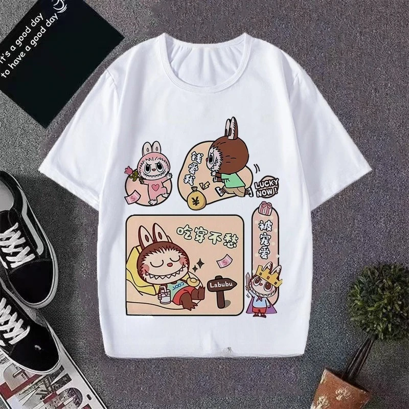 2025 Rabub Short-sleeved Men's and Women's T-shirts Funny Cute Funny Boys and Girls Tops Half-sleeved T Summer - Image 9