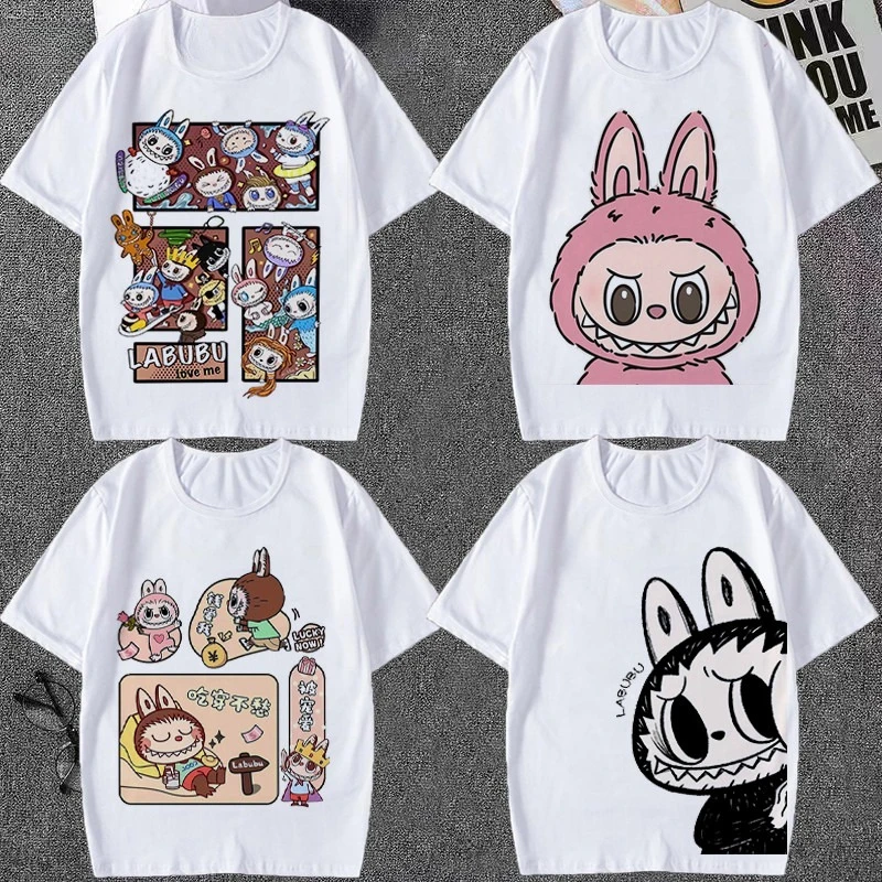 2025 Rabub Short-sleeved Men's and Women's T-shirts Funny Cute Funny Boys and Girls Tops Half-sleeved T Summer