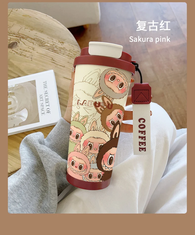 New 530ml 316stainless steel insulated cup with straw and lid coffee mug large capacity car cup - Image 31