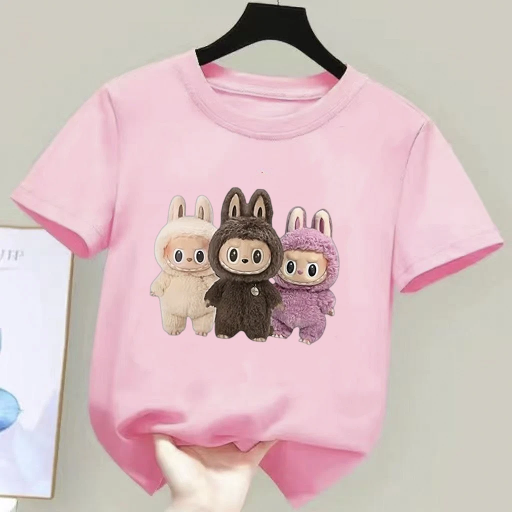 Cartoon Plush Anime Children's Printed T-shirt 2-12-year-old Boys and Girls Popular T-shirt Summer Fun Top Kids - Image 13