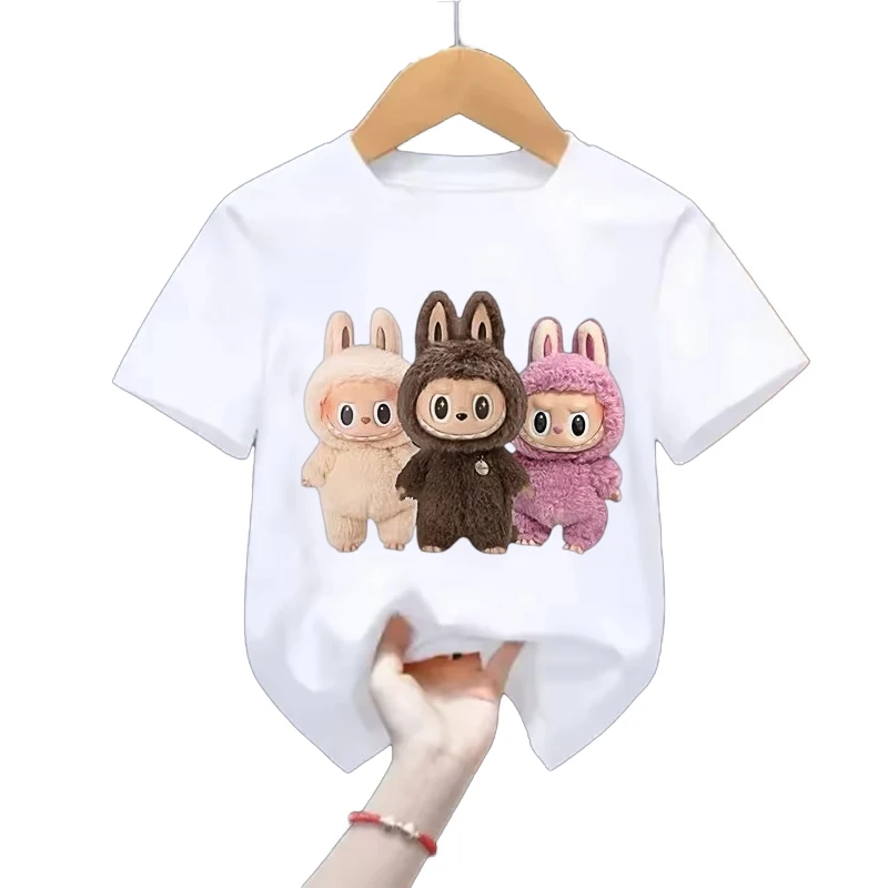 Cartoon Plush Anime Children's Printed T-shirt 2-12-year-old Boys and Girls Popular T-shirt Summer Fun Top Kids - Image 11