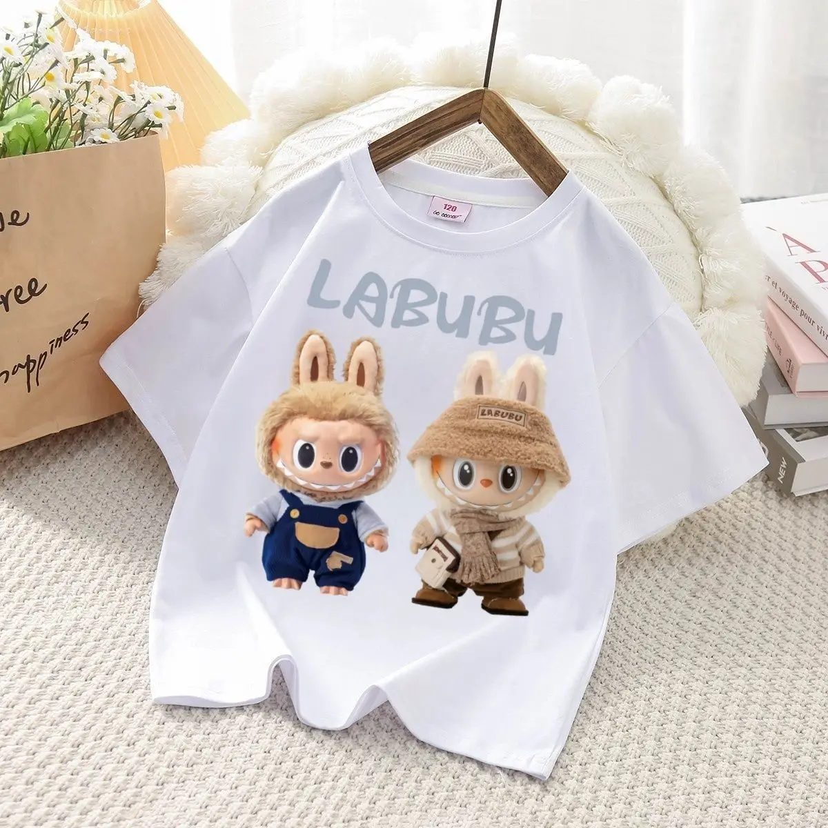 Cartoon Plush Anime Children's Printed T-shirt 2-12-year-old Boys and Girls Popular T-shirt Summer Fun Top Kids - Image 8