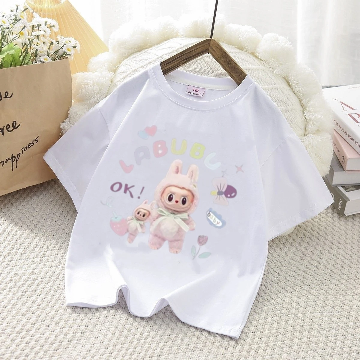 Cartoon Plush Anime Children's Printed T-shirt 2-12-year-old Boys and Girls Popular T-shirt Summer Fun Top Kids - Image 14
