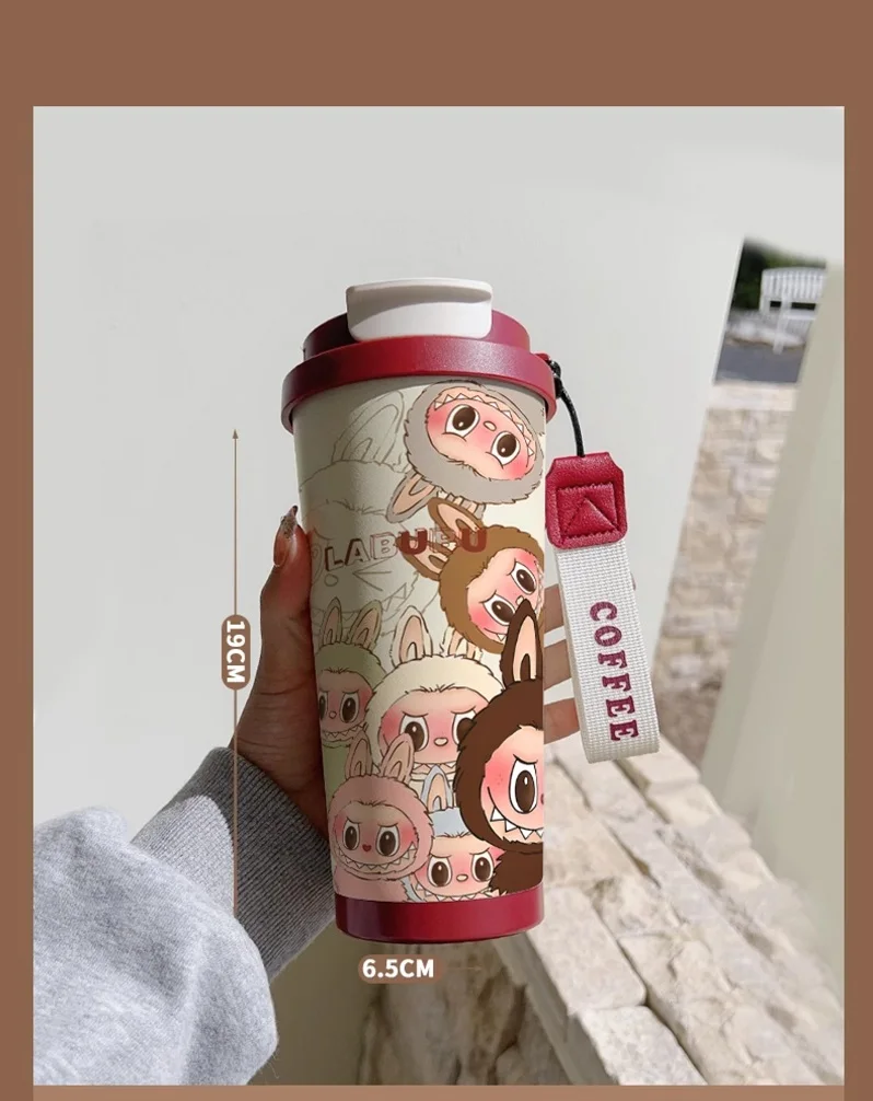 New 530ml 316stainless steel insulated cup with straw and lid coffee mug large capacity car cup - Image 28