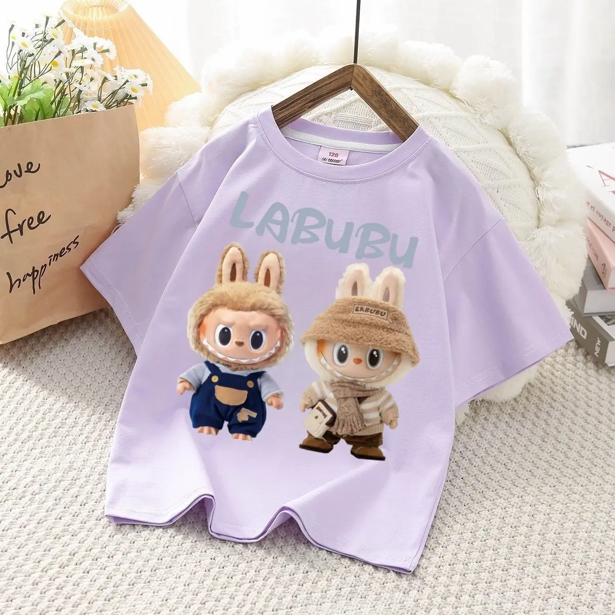 Cartoon Plush Anime Children's Printed T-shirt 2-12-year-old Boys and Girls Popular T-shirt Summer Fun Top Kids - Image 7