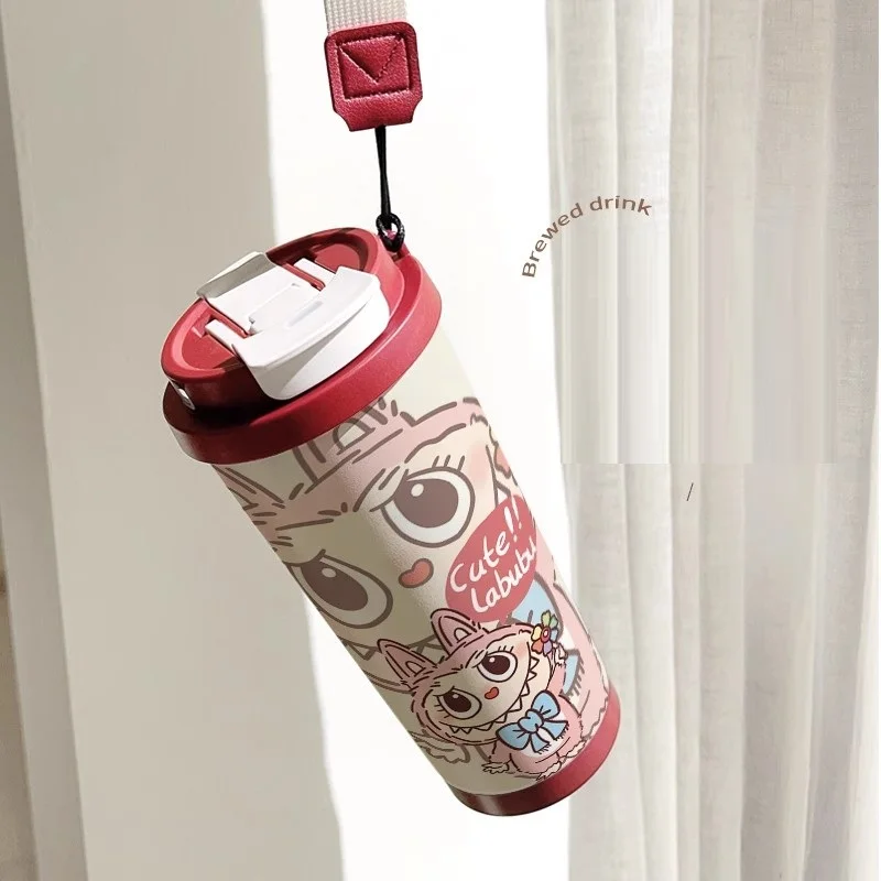 New 530ml 316stainless steel insulated cup with straw and lid coffee mug large capacity car cup - Image 6